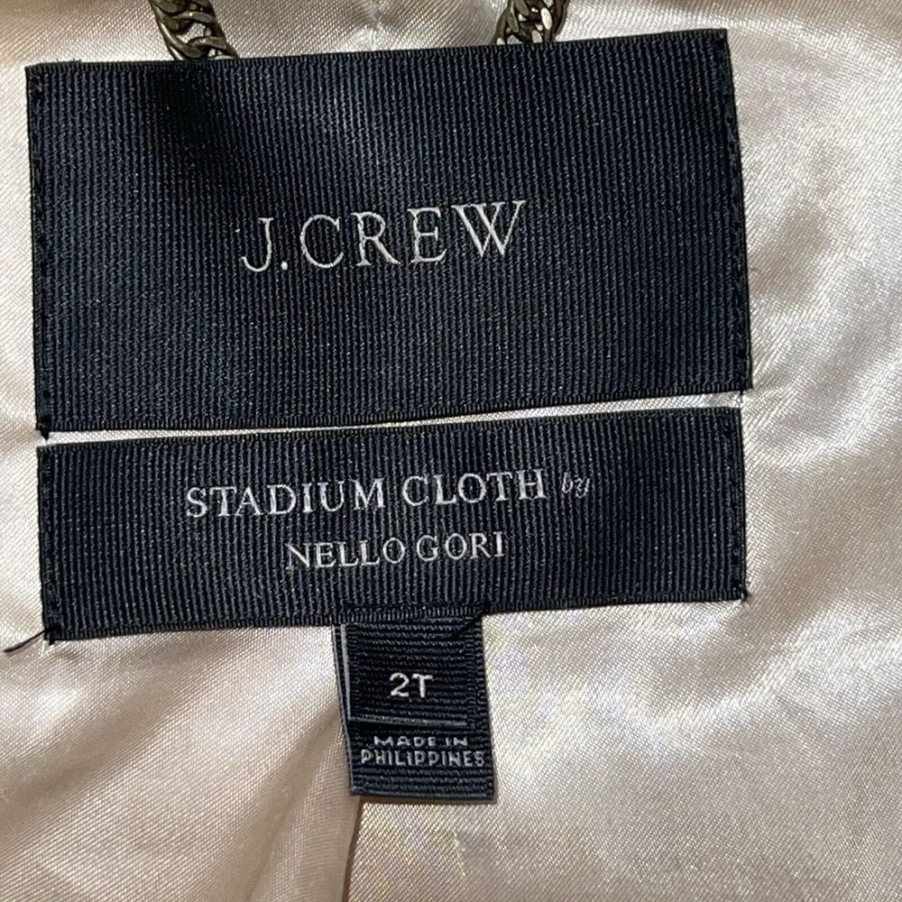 J. Crew Chateau Parka Italian Stadium Cloth Wool Coat Hooded Size 2T Tall‎ Beige - Picture 10 of 14